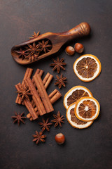 Anise and cinnamon spices