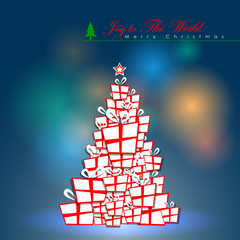 Abstract Christmas Background. Christmas Tree Concept. Illustration, EPS 10