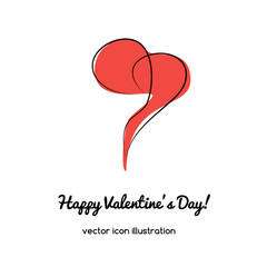 heart icon, vector illustration for st. valentines day