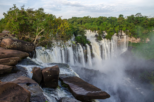 Kalandula waterfalls of Angola in full flow