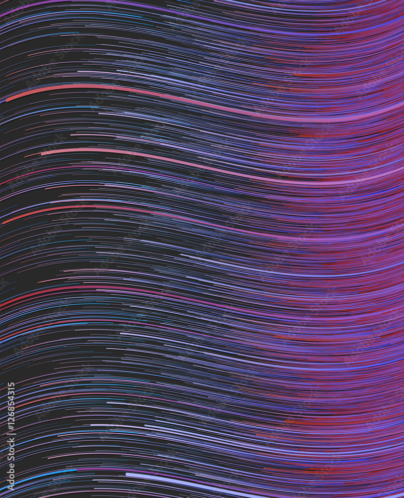 Leinwandbilder digital wave band red and blue lines abstract background. 3d rendering