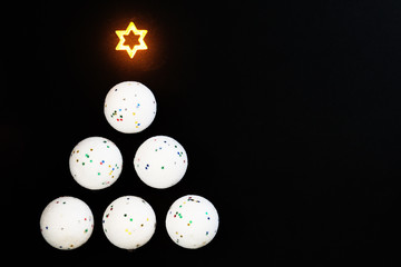 Christmas Tree on Black