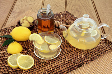 Honey Lemon and Ginger Drink