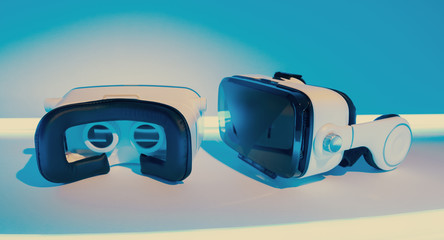 Virtual reality headset. VR goggles for virtual gaming