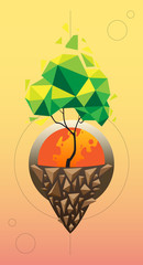 A Tree and the Sun on Earth