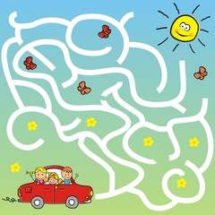 labyrinth, summer trip, game for children