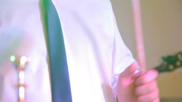 Musical instrument tambourine or pandeiro on a background