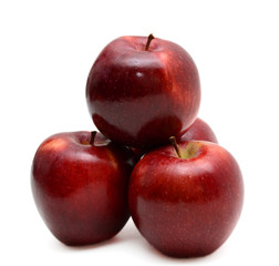 fresh apples isolated on white background