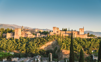 Obraz premium Ancient arabic fortress of Alhambra, Granada, Spain