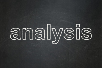 Marketing concept: Analysis on chalkboard background