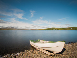 Beautiful fisher boat at Vatnsnes, Iceland