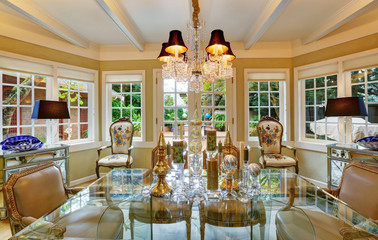 Lovely victorian style dining room interior