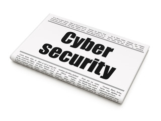 Safety concept: newspaper headline Cyber Security