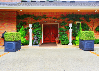  Luxury house entrance.