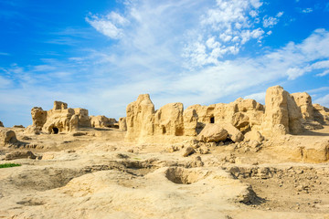 Fototapeta na wymiar Jiaohe Ancient Ruins, Turpan, Xinjiang province, China
