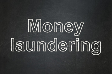 Obraz premium Money concept: Money Laundering on chalkboard background