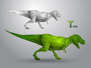 Obraz premium T-rex from triangles