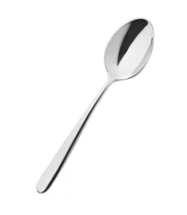 Fotobehang steel spoon isolated © easyasaofficial