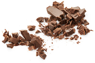 Chocolate isolated on white background