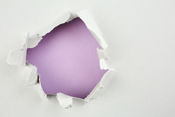 Purple hole in the paper
