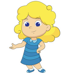 Obraz premium Cute kid welcome.vector and illustraion.