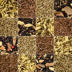 collection of different spices and herbs