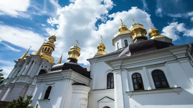 time lapse of the Kiev-Pechersk Lavra Kiev church, monastery, religion