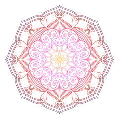 Flower Mandala. Vintage decorative elements. Oriental pattern, v