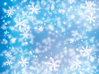 elegant Christmas background with snowflakes and stars