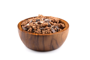 muesli with pieces of chocolate