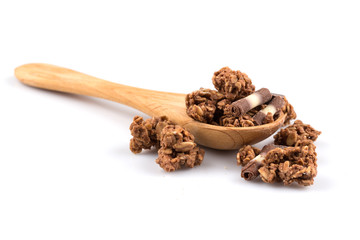 muesli with pieces of chocolate