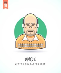Man in sweater illustration People lifestyle and occupation. Colorful and stylish flat vector character icon