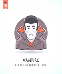 Vampire halloween costume dracula illustration People lifestyle and occupation Colorful and stylish flat vector character icon