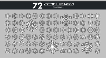 Snowflakes - Vector illustrations set2