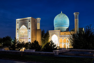 Guri Amir in Samarkand at night