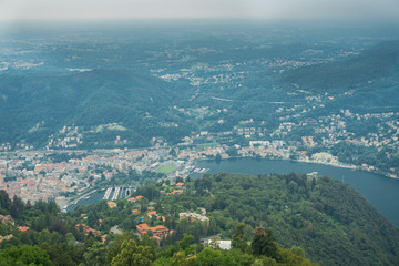 Mountains in Italy near the lake Como in summer