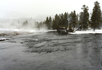Geothermal pool Yellowstone Wyoming