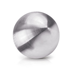 Stainless ball 3D illustration on white background
