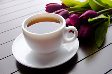 Cup of tea in catering concept