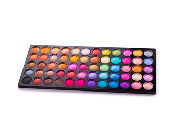 Set of colourful shadow for make-up isolated on white