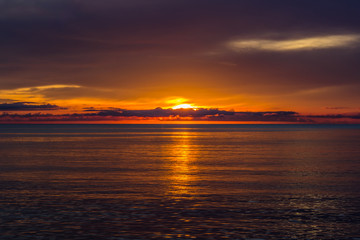 Obraz premium beautiful sea sunset at Hua-Hin in Thailand