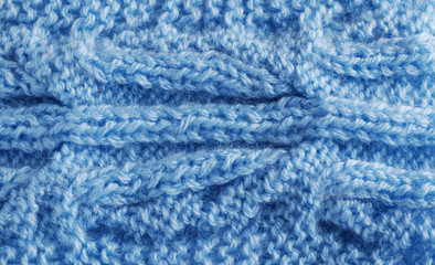 Close-up of knitted cloth with vegetable tracery