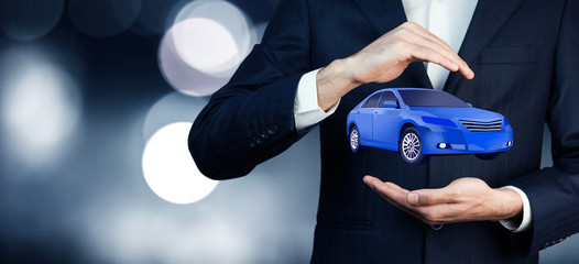 man hand car