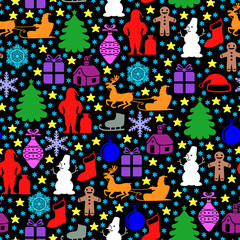 Christmas multicolor pattern seamless