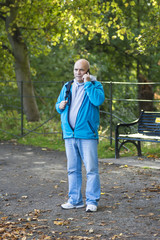 senior man with mobile