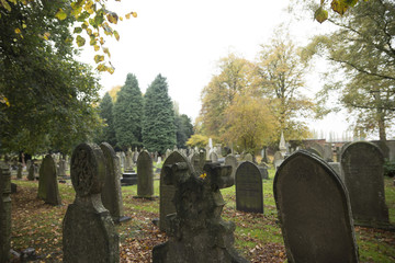Newark Cemetery, London Road Nottinghamshire UK in Autumn