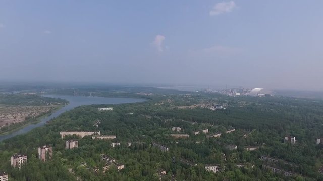 Чернобыльская атомная электро станция/
 ЧАЭС с высоты птичьего полета