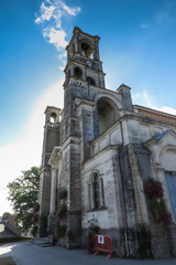 Fototapeta na wymiar Parish Church in Montfort-sur-Meu in France, the birthplace of S