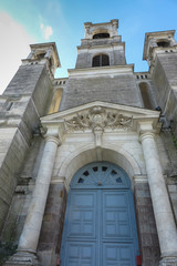 Obraz premium Parish Church in Montfort-sur-Meu in France, the birthplace of S