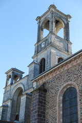 Fototapeta na wymiar Parish Church in Montfort-sur-Meu in France, the birthplace of S